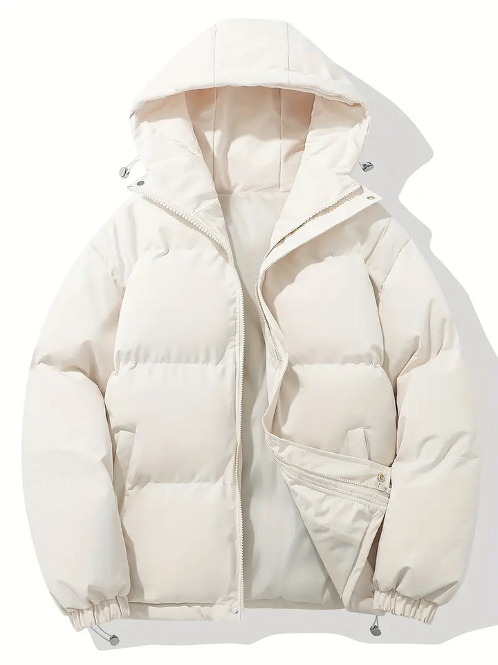 Women's winter jacket with hood and warm lining