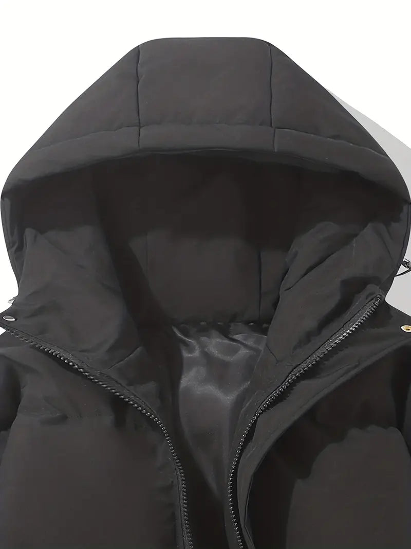 Women's winter jacket with hood and warm lining