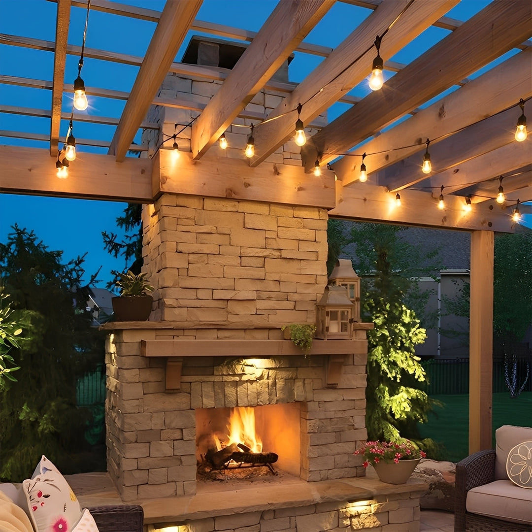Solarbetriebene Lichterkette für Terrasse und Balkon