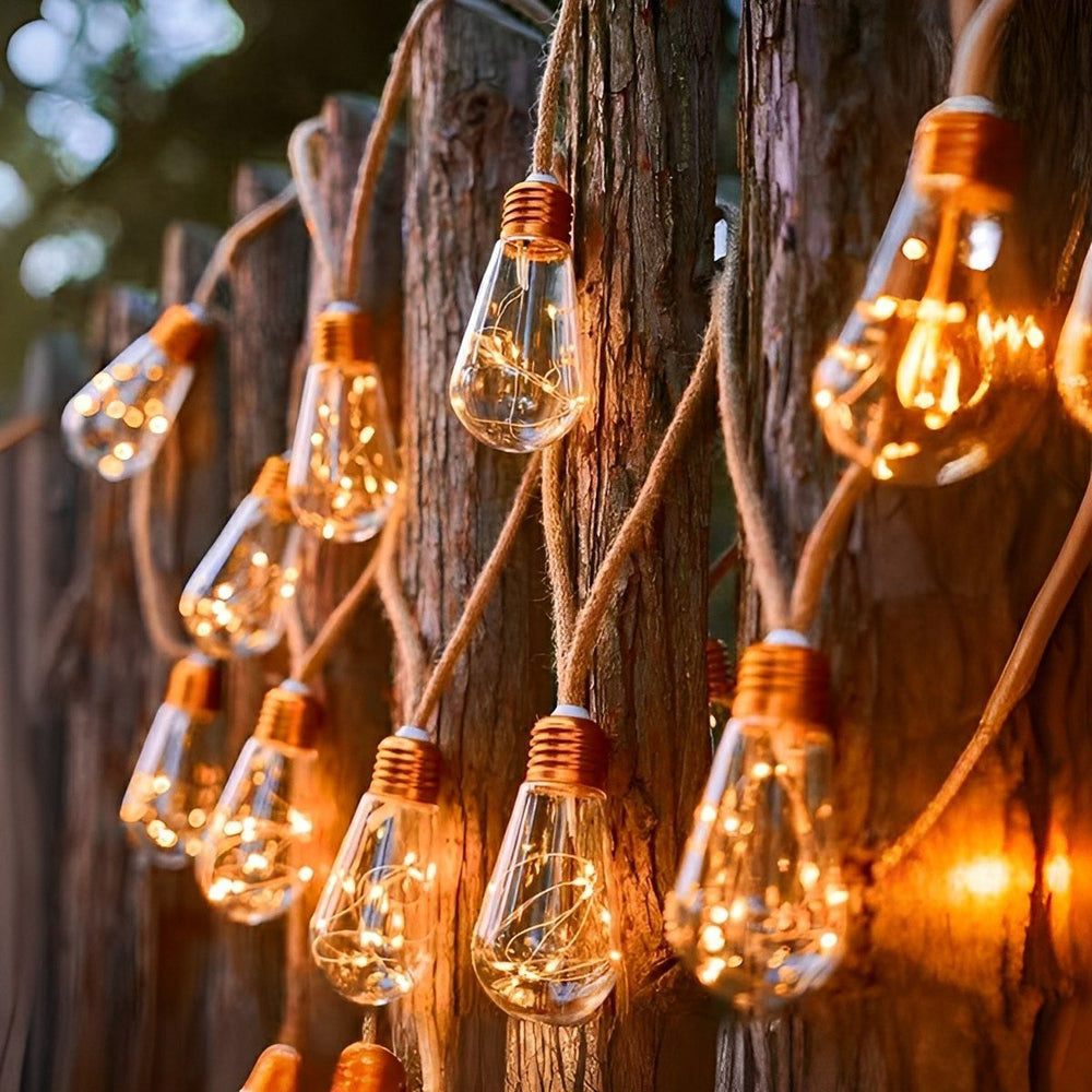 Wasserdichte Solar-Lichterkette als stimmungsvolle Gartenbeleuchtung