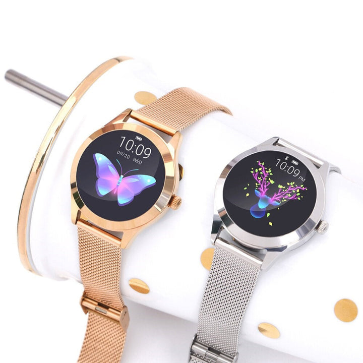 Stainless steel smartwatch for women