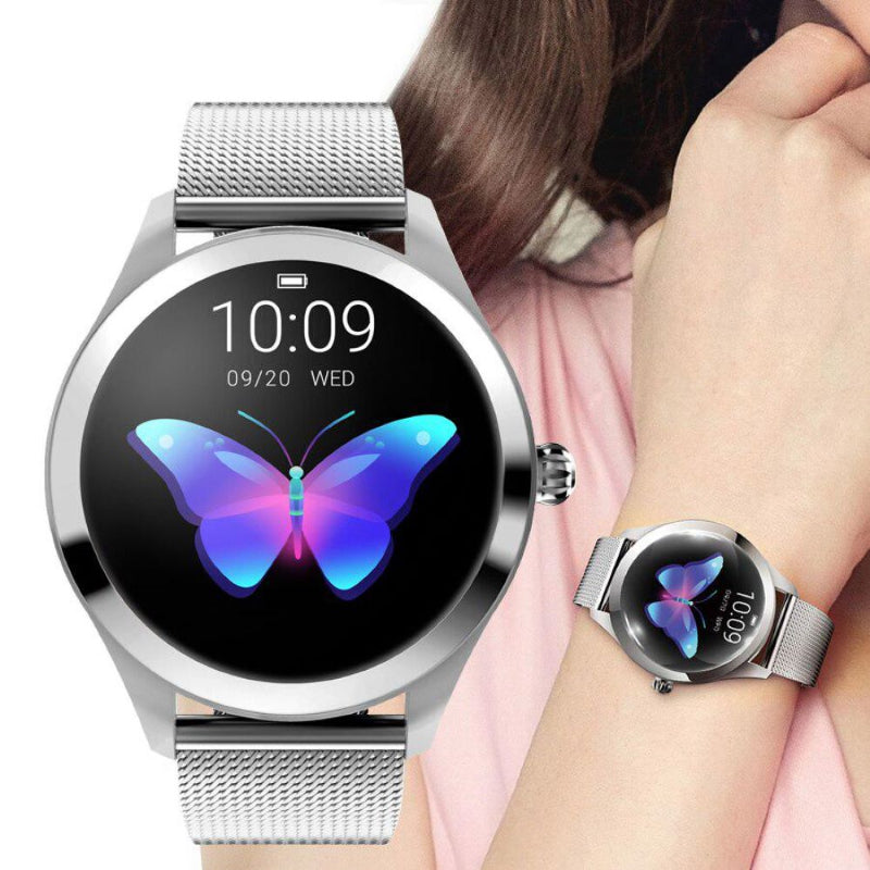 Stainless steel smartwatch for women