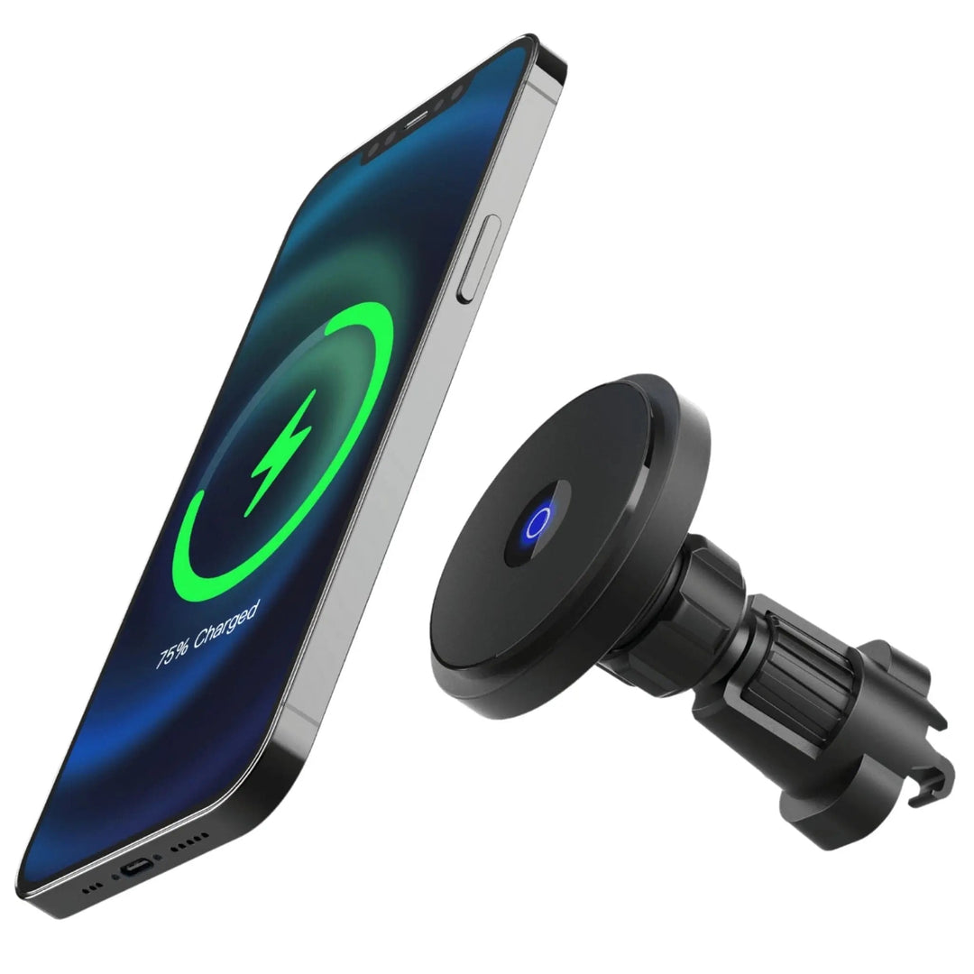Magnetic car mount with MagSafe and fast charging function for iPhones
