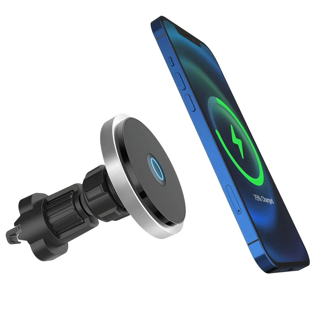 Magnetic car mount with MagSafe and fast charging function for iPhones