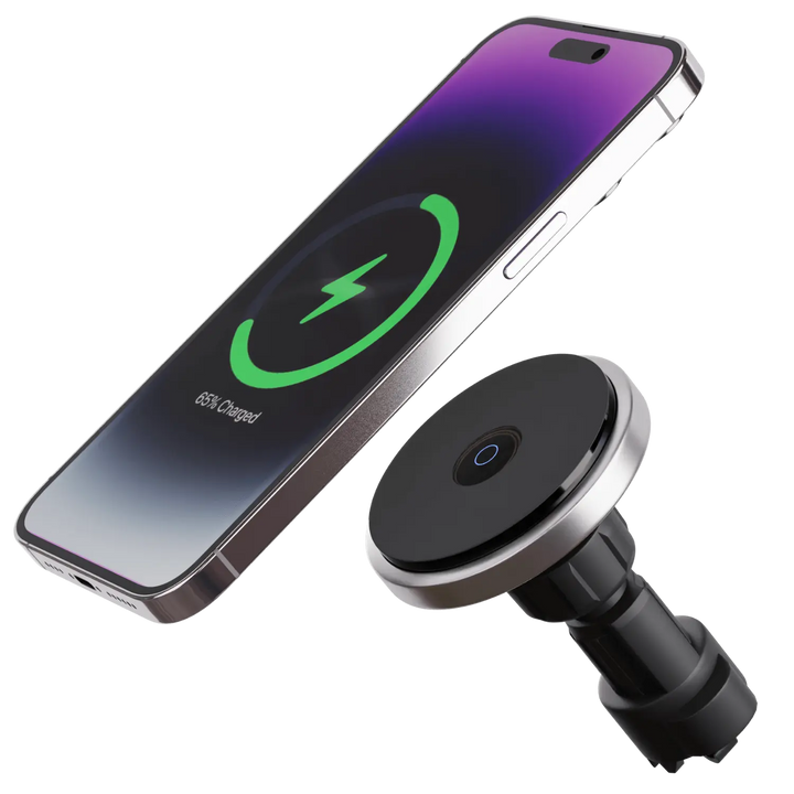 Magnetic car mount with MagSafe and fast charging function for iPhones