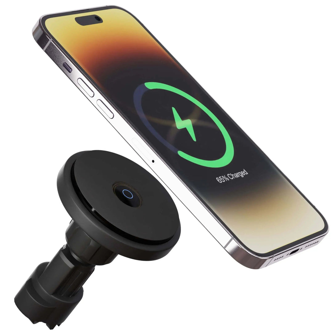 Magnetic car mount with MagSafe and fast charging function for iPhones