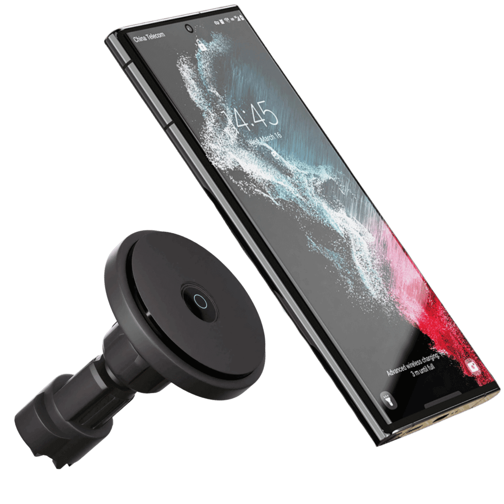 Magnetic car mount with MagSafe and fast charging function for iPhones