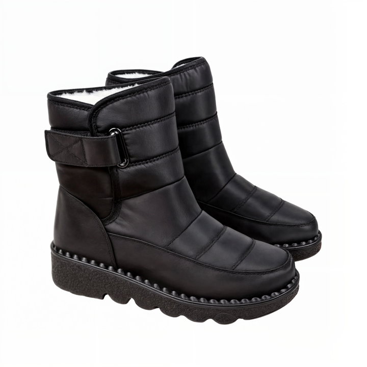 Women's Snow Boots with Non-Slip Sole and Waterproof Design 