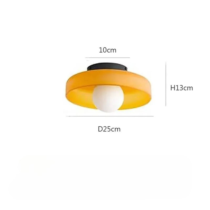 Round glass ceiling light – Colorful accents for living rooms and bedrooms